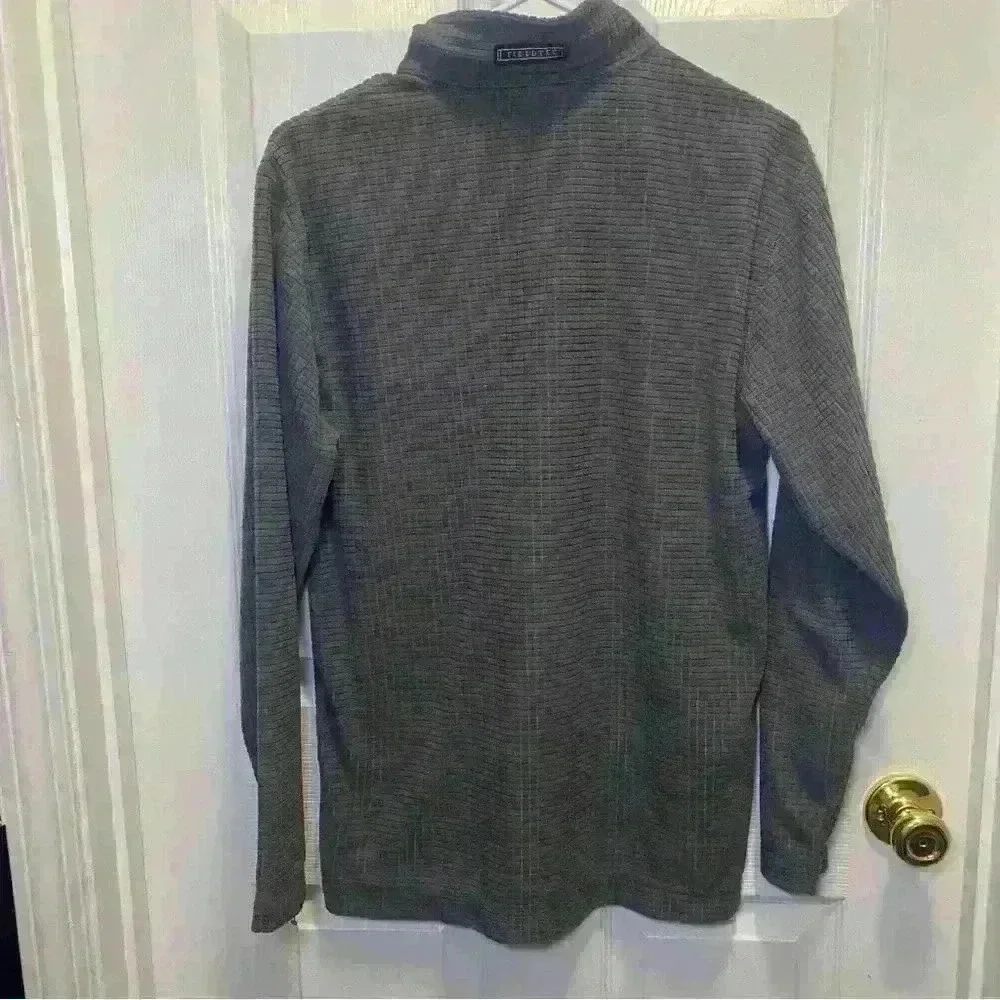 Southern Marsh 1/4 Zip Fleece FieldTec Waffle Gray Pullover Men's Size XS
